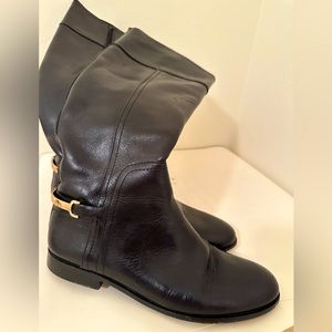 Black leather Tory Burch knee high boots Size 8M